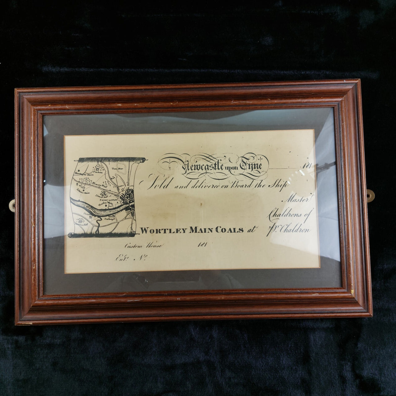 Antique 1800's Wortley Main Coals Shipping Document Artifact Framed Historical7