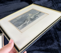 Thumbnail for Antique Hand-Colored Lithographs Dunstanborough Castle & Tynemouth Pair Prints2