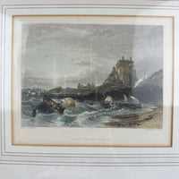 Thumbnail for Pair Antique c.1830s Thomas Allom Engravings pr Bamborough & Holy Island Castle.10