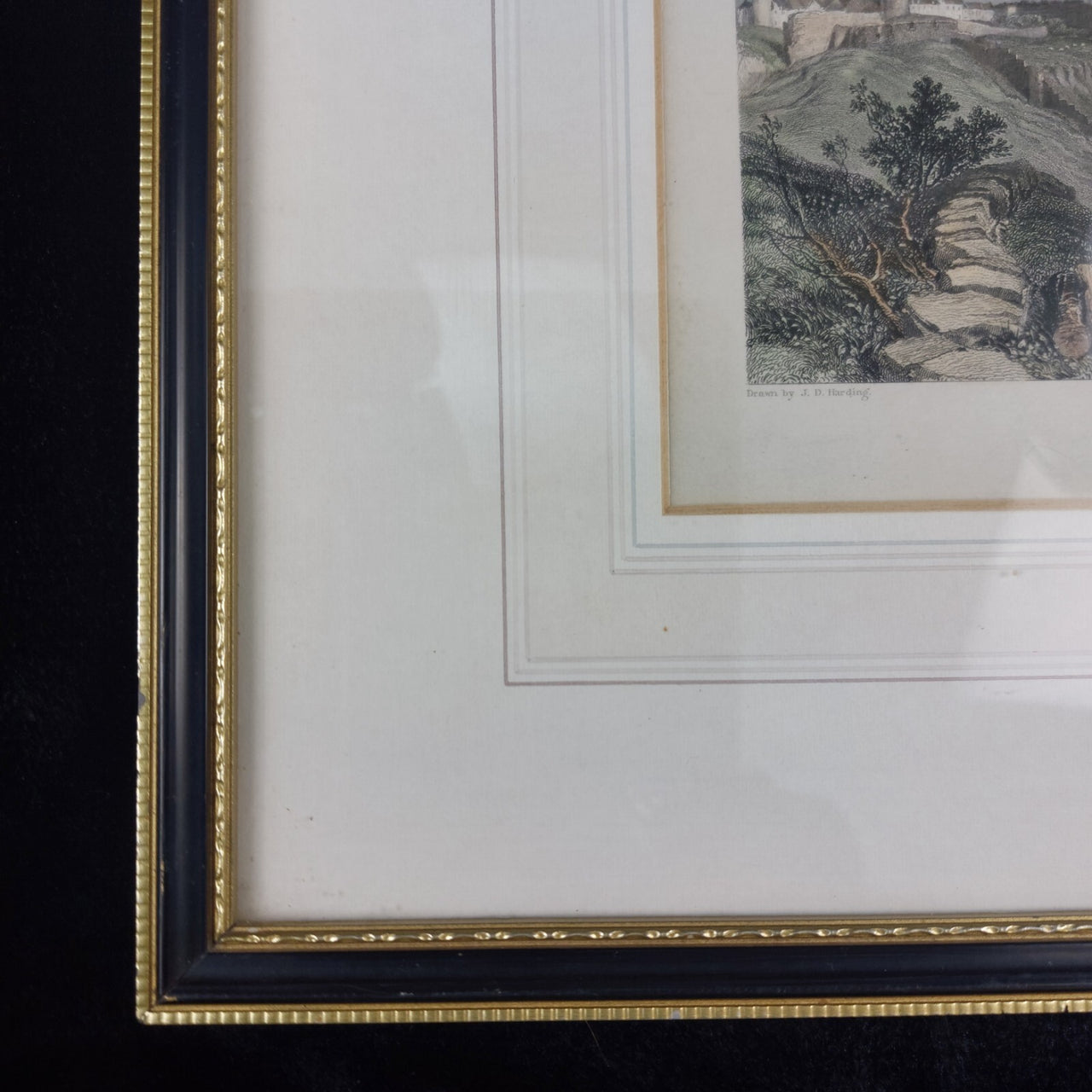 19th Century Steel Engraving by J.D. Harding & W. Finden Berwick Bridge Framed9