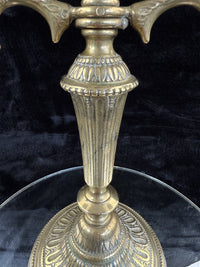 Thumbnail for Vintage Solid Ornate Brass Candelabra - Neoclassical/Victorian Style Collectable4