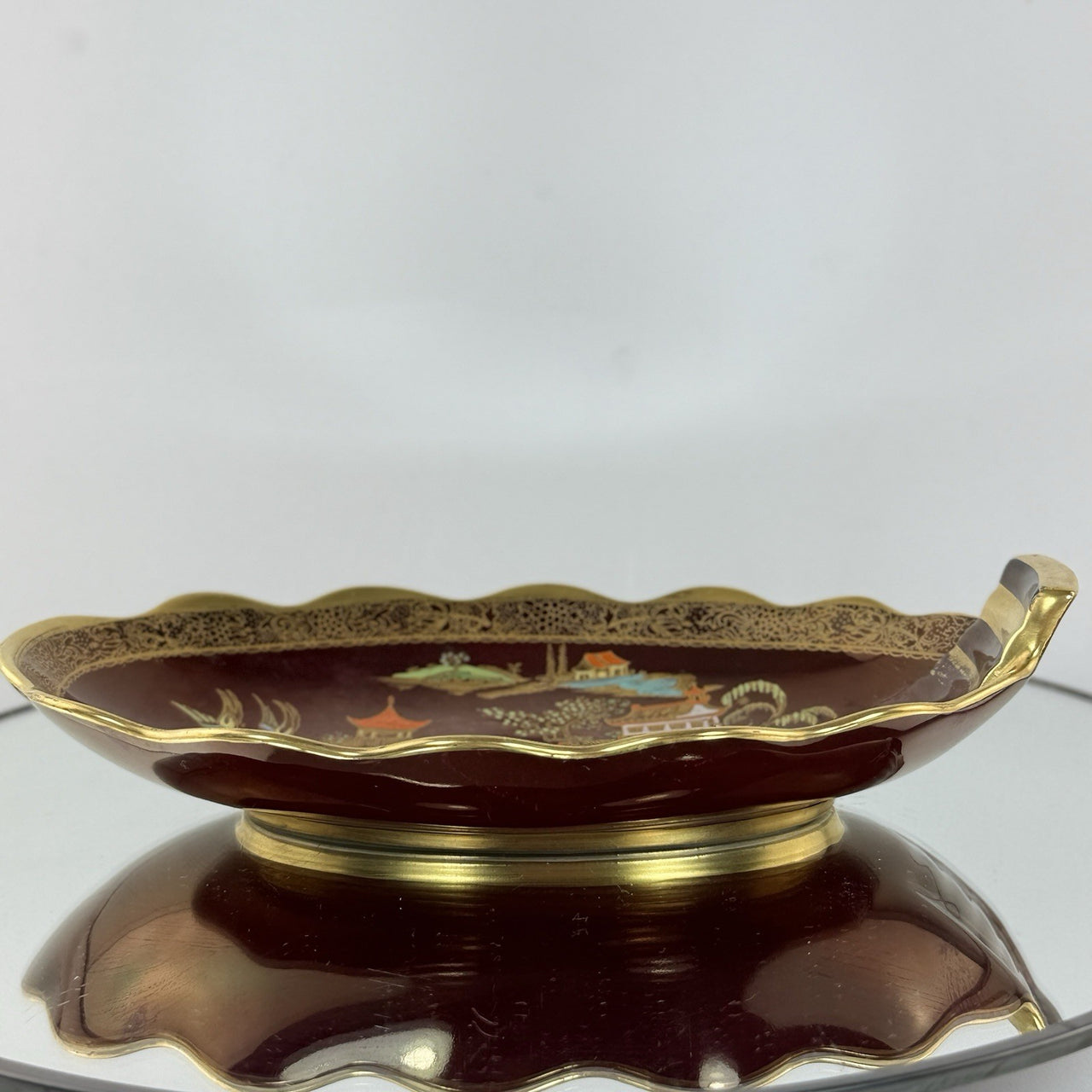 Carlton Ware Rouge Royale Oval Dish Gilded Oriental Dish Gold Trim China Plate5