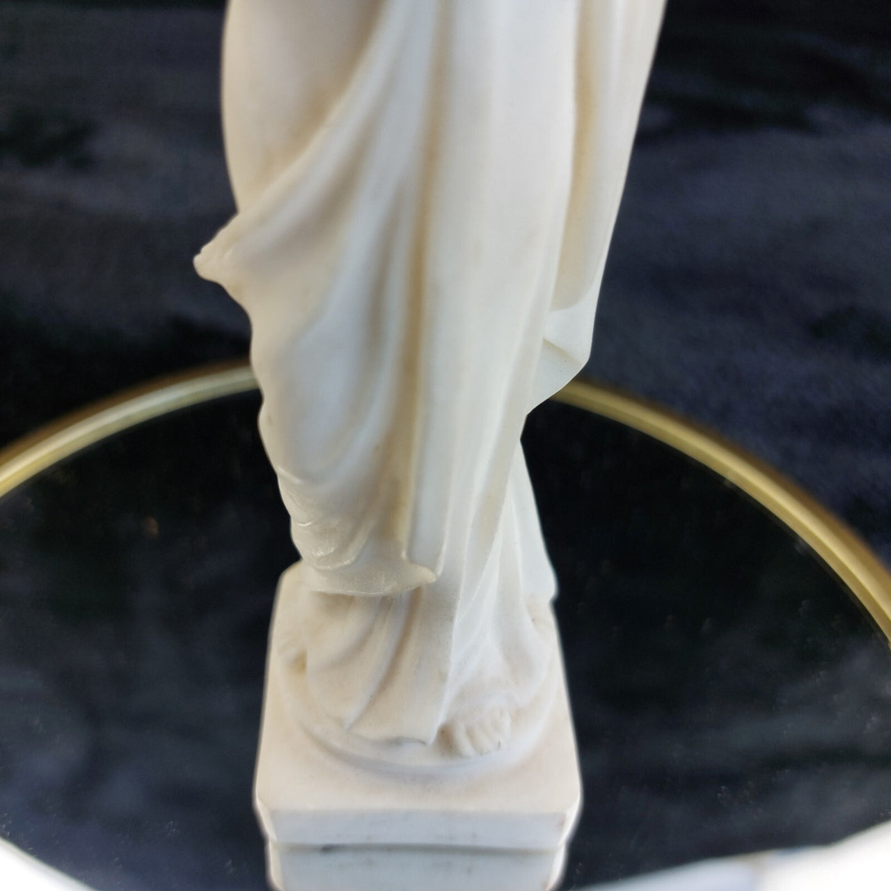 Antique Giannelli A. 6.5in Woman Figurine White Marble Resin Italy see pics3