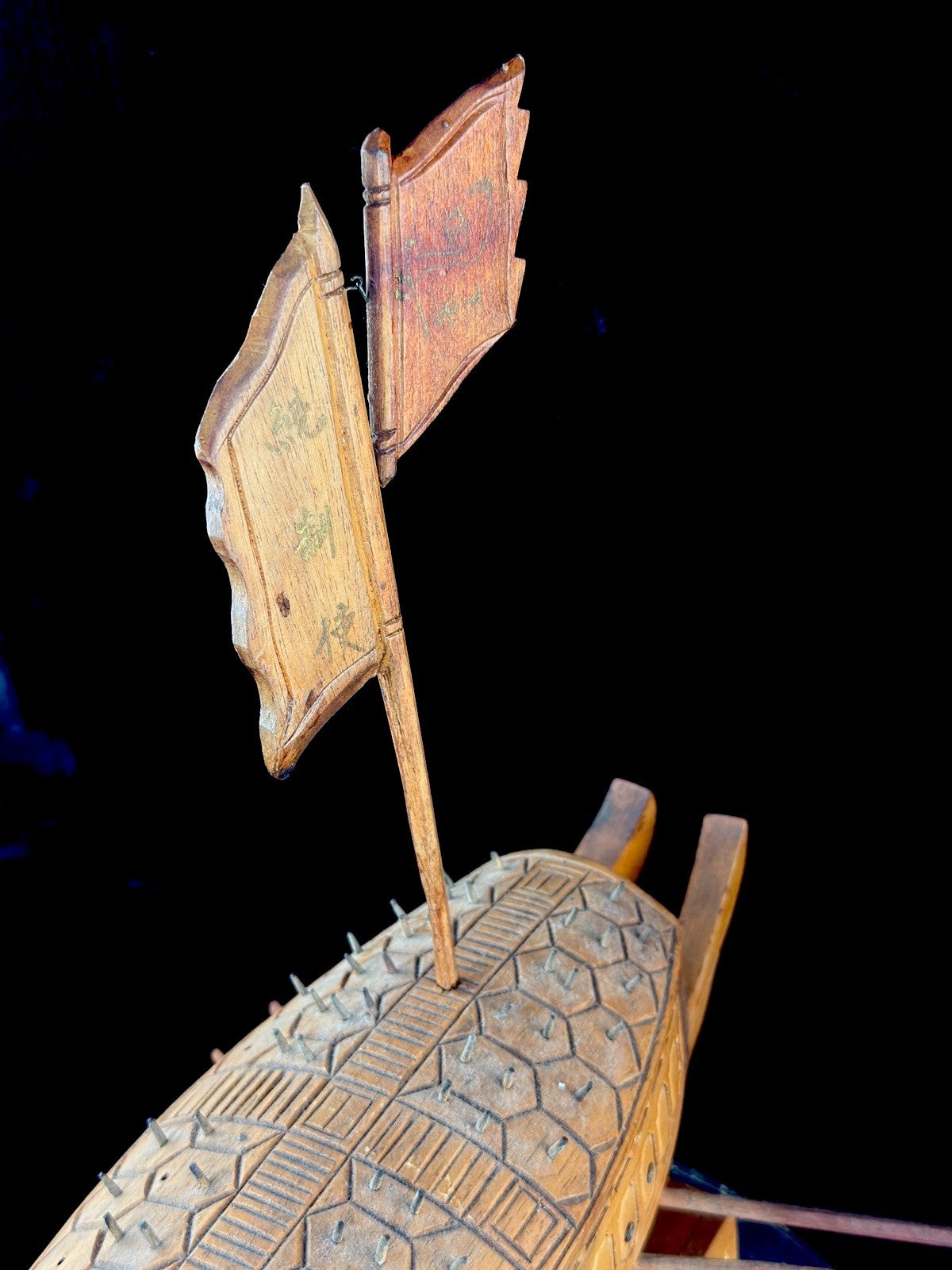 Handmade Korean Turtle Ship Model Geobukseon War Boat Wood 15” Dragon Head Korea7