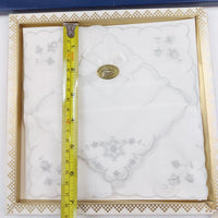 Thumbnail for Swiss Coasters Handkerchiefs porcelain anniversary Set gift AJL Stoke-onTrent13