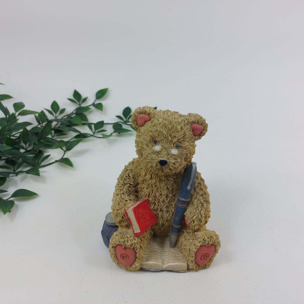 Regency Fine Arts Collectible "The Novelist" Teddy Bear Figurine Ornament 6"4