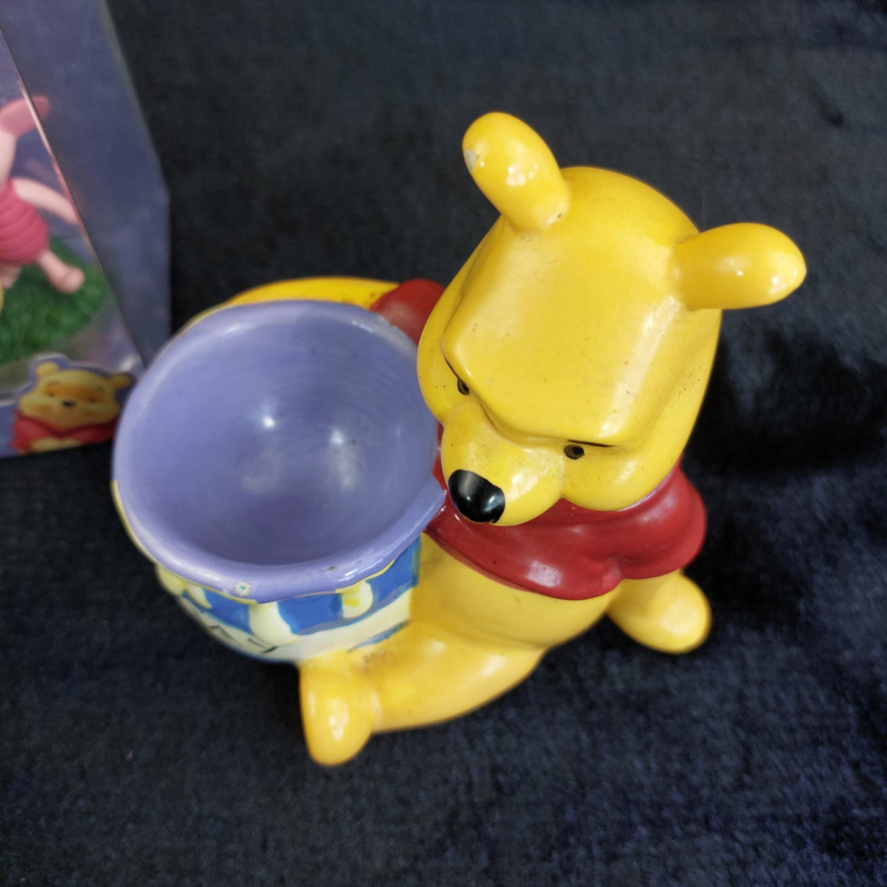 Disney Winnie the Pooh Figurine Set Egg Cup & Photo Clip Holder Decor 5"2