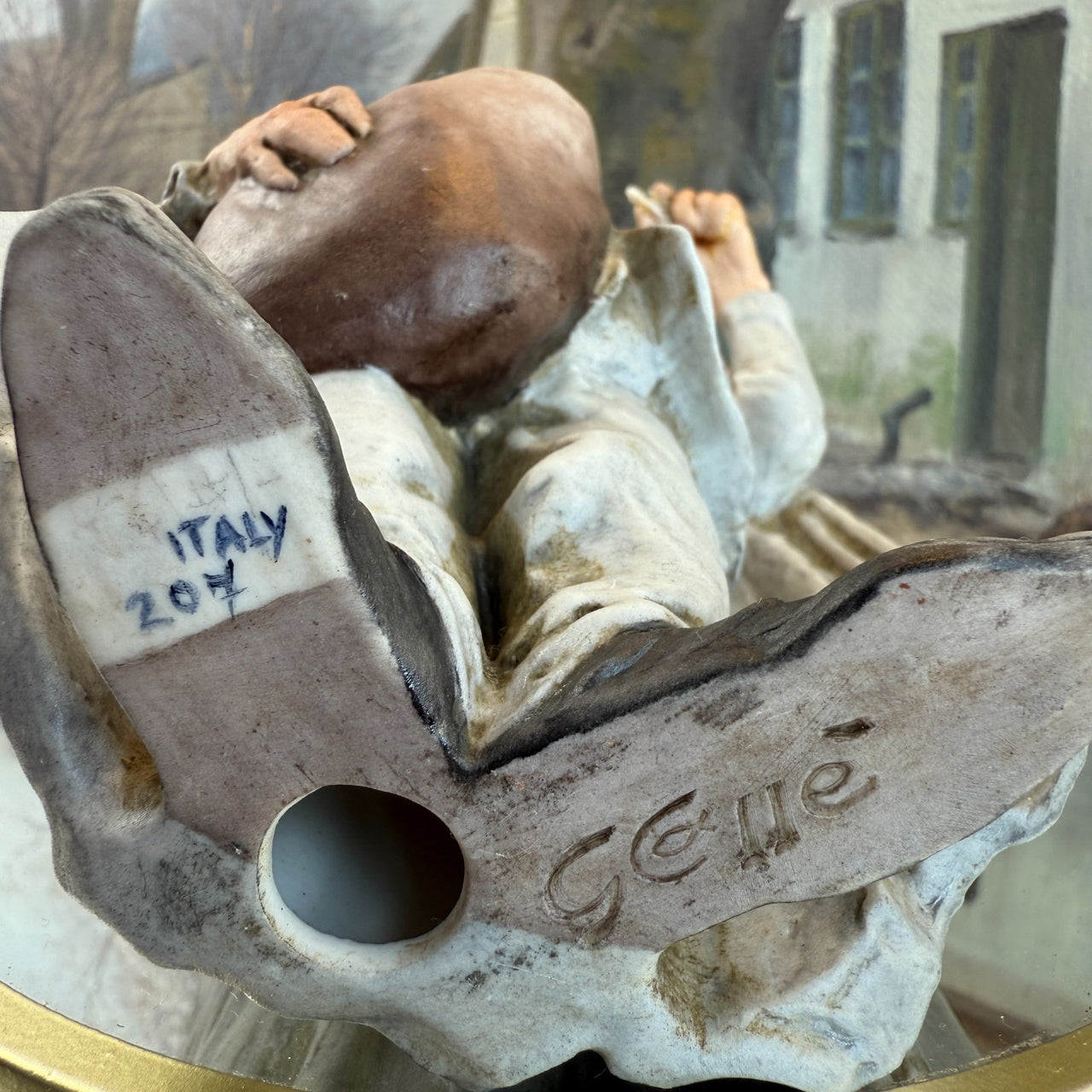Italian Capodimonte Figurine "The Postman" - Signed "Gelli" Italy pics see 19612