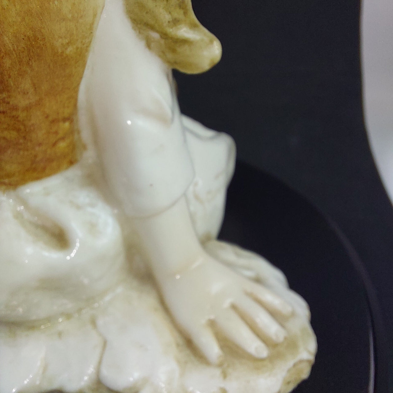 Vintage Italy - Ceramic 1950s A. Santini Little Girl Sitting Glazed Figurine15