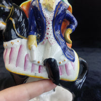 Thumbnail for Rare Staffordshire antique 1860s Figurine – Man on Horseback, 9