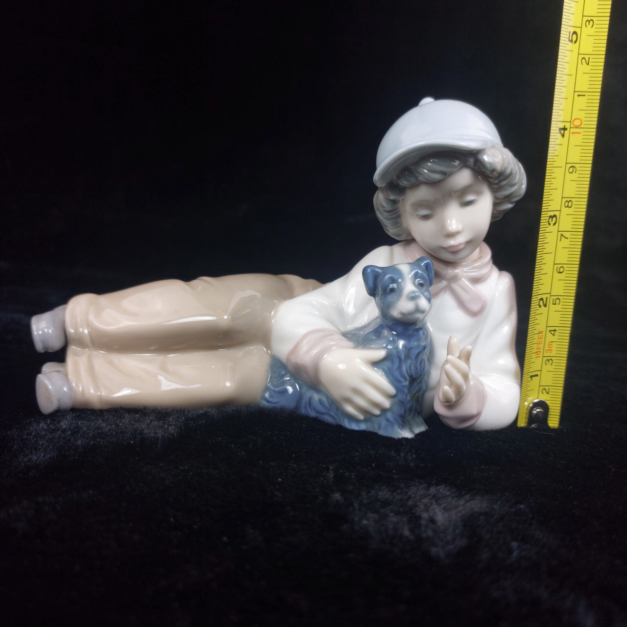NAO by Figurine Lladro 6" Boy with Dog 1991 Spain Porcelain Collectible decor10