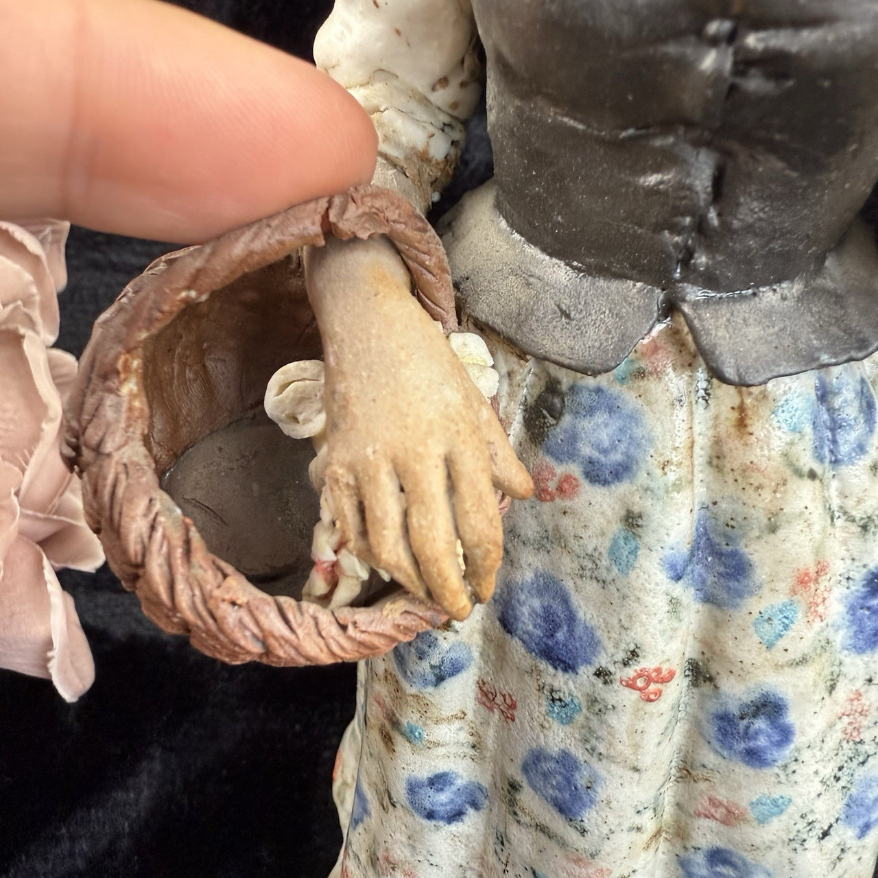 Rare Castagna Florence Figurine Flower Seller - Signed Italy see pics9