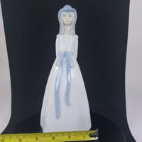 Thumbnail for Porcelanas M. Requena Collectable Blue white porcelain Lady Figurine Spain Decor8