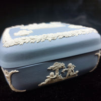 Thumbnail for Wedgwood Jasperware Blue Square Trinket Box – 4