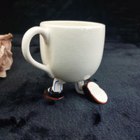 Thumbnail for Carlton Ware Jubilee Queen Mug Cup – Novelty Feet Design England 1952–1977 Pair.8