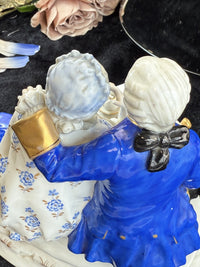Thumbnail for German Antique Porcelain Figurine: Rococo Couple at Tea by Scheibe-Alsbach 18th4
