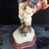 Thumbnail for Domani Pair Figurine scottish boy and skating girl large 34cm Tall decor kids.5