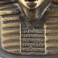 Thumbnail for 1920s Pharaoh Bronze Bust Tutankhamun on Marble Base Egypt Figurine Decor B10