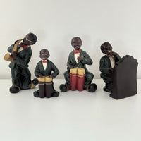 Thumbnail for Ceramic Jazz Musician Figurine Set Of 4 See The Pics African American Band Pair0