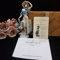 Thumbnail for Florence Armani Joy Figurine Of The Year Blue Dress w Box gift 2002 Porcelain6
