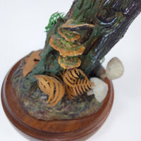 Thumbnail for Merlin Collection Owl Figurine on Tree Decorative Stump Collectible Statue Art d18