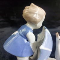 Thumbnail for Carl Schneiders Erben Germany Porcelain Girl with Goose Figurine Glazed Vinta 5