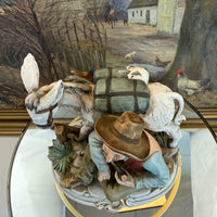 Thumbnail for Rare Vintage Capodimonte Original Figurine: Old Man with Donkey see the pics7
