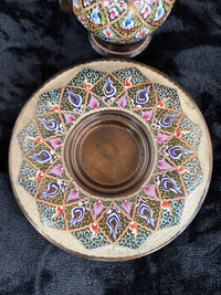 Thumbnail for One-of-a-Kind Hand-Painted Large Copper Pitcher & Tray/plate Set see the pics.5