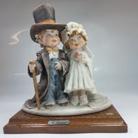 Thumbnail for Vintage 1982 Giuseppe Armani Florence Italy Bride and Groom Figurine Statue.1