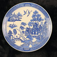 Thumbnail for Spode Mint Danbury Willow Pattern Plates x3 Temple Landscape antique Blue White7