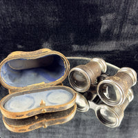 Thumbnail for Antique Opera Binoculars Glasses Leather Case Early 1900s home Collectable9