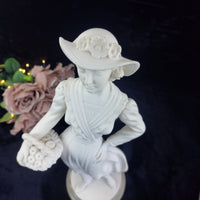Thumbnail for Studio Bessi G. Lady Figurine Signed Resin, Country, hat damaged 17