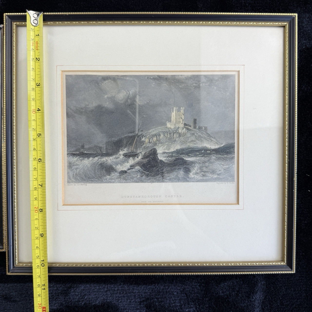 Antique Hand-Colored Lithographs Dunstanborough Castle & Tynemouth Pair Prints10