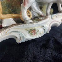 Thumbnail for Rococo Antique Dresden Style Figural Group Vase Man Ploughing Oxen Hand Painted14