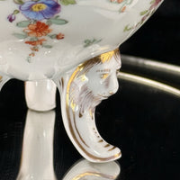 Thumbnail for 19th century antique Dresden Porcelain Vase Floral Tripod Legs 19th C Repaired3