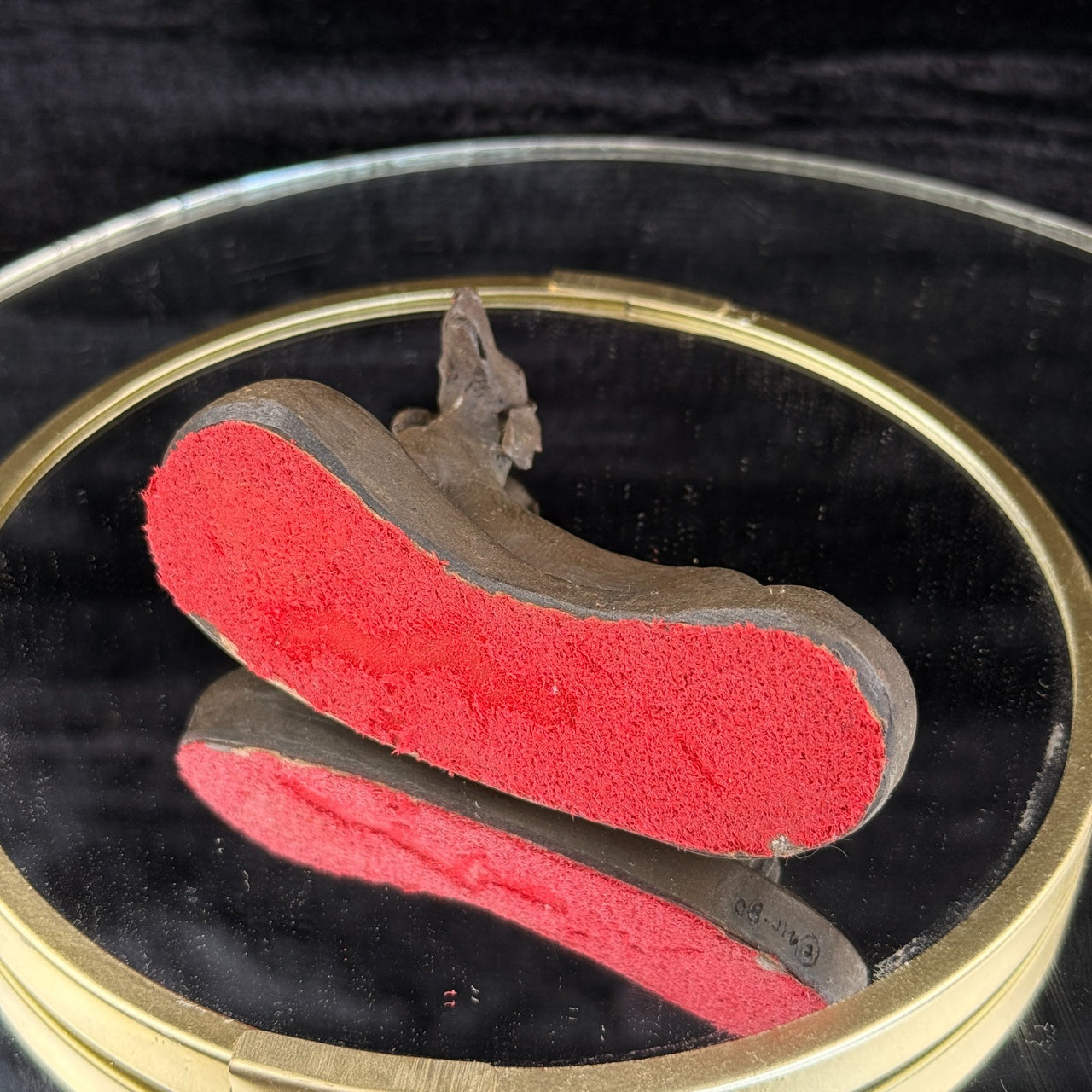 Dachshund Dog Figurine gift Bronze Look Sculpture Felt Base 1989 Signed WL Small12