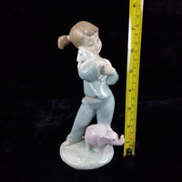 Thumbnail for Retired Charming NAO by Lladró Figurine Girl with Elephant bookcase (1980) figur3