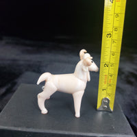 Thumbnail for Handmade Glass Ram Figurine Cream Horns Curled Animal Sculpture Good w/ Box   3