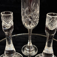Thumbnail for Vintage Cut Crystal Glassware Set – 6 Champagne Flutes & 2 Candlestick Holders12