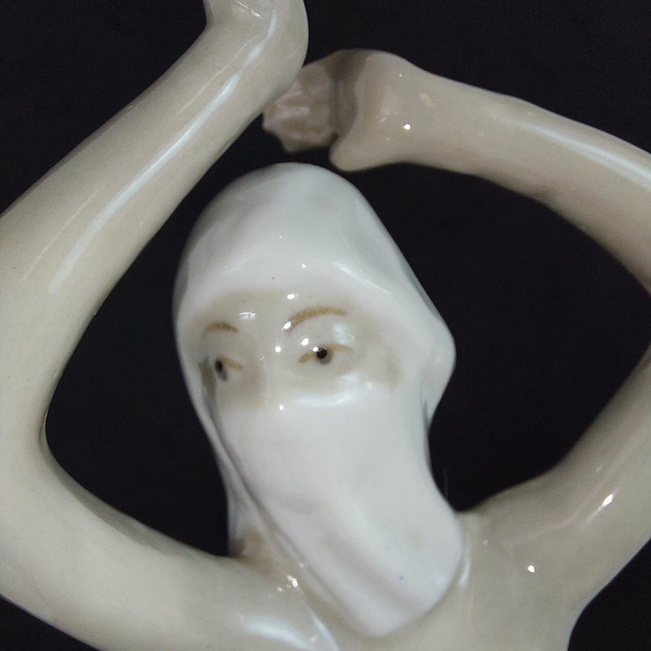 Possibly Antique Dancing Lady Figurine Porcelain Dancer Elegant Rare Vintage 11"9