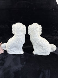 Thumbnail for Antique Porcelain Staffordshire King Charles Spaniel Figurine Pair Victorian dec18