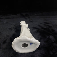 Thumbnail for Vintage white Porcelain beautiful Girl FigurineElegant White Dress Blue Mark  9