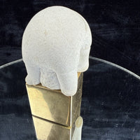 Thumbnail for Vintage Marbell Marg Bell by Stone Art Belgium Abstract Sculpture Brass Base 5