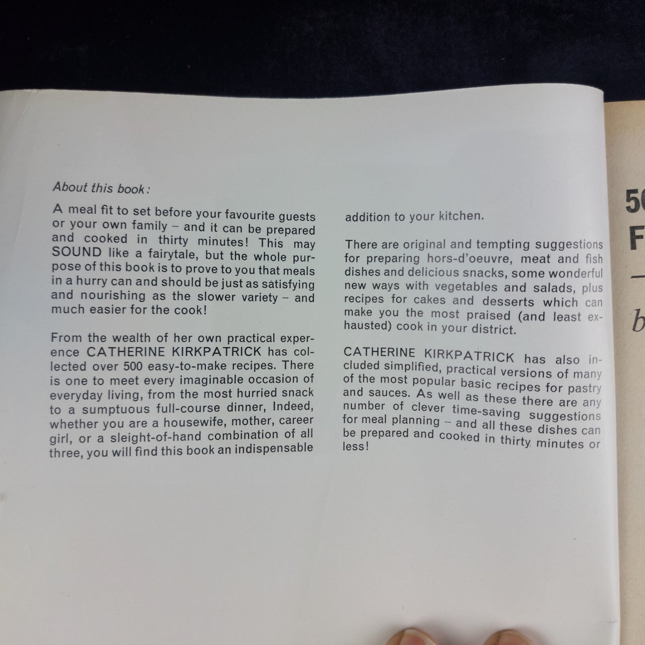 500 Recipes: Meals in Minutes by Catherine Kirkpatrick  - 1971 Quick & Easy  3