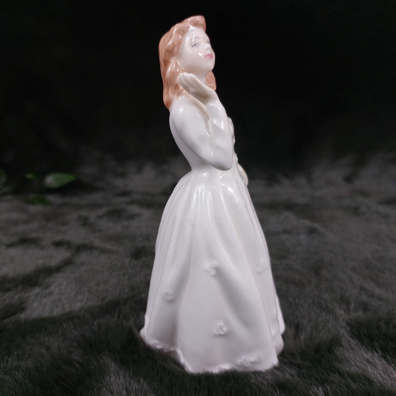 "Joy" Royal Doulton's lady Figurine in white dress with Original Box gift collec3