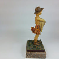 Thumbnail for Resin Figurine of Girl Holding Lamb on Marble Base 1455 gr 9.75