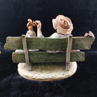 Thumbnail for Original Merli Bruno Figurine Capodimonte Italy old Man on Bench with Squirrel12