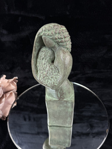 Zmira Cinnamon Abstract Bronze Mother & Child Sculpture  Patina Finish1