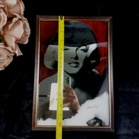 Thumbnail for Marilyn Monroe Mirror Wall Art with Black and Red Accents 12.5