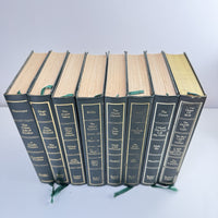 Thumbnail for Reader’s Digest Condensed 1980s Books Set x9 Green Leatherette Bookshelf Deco4